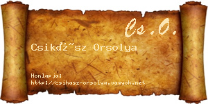 Csikász Orsolya névjegykártya